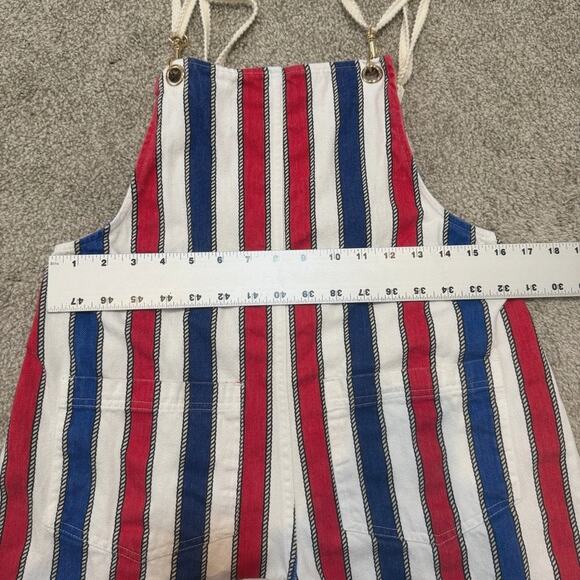 Show Me Your Mumu Trude small striped romper denim shorts SH 3061 - Picture 2 of 10